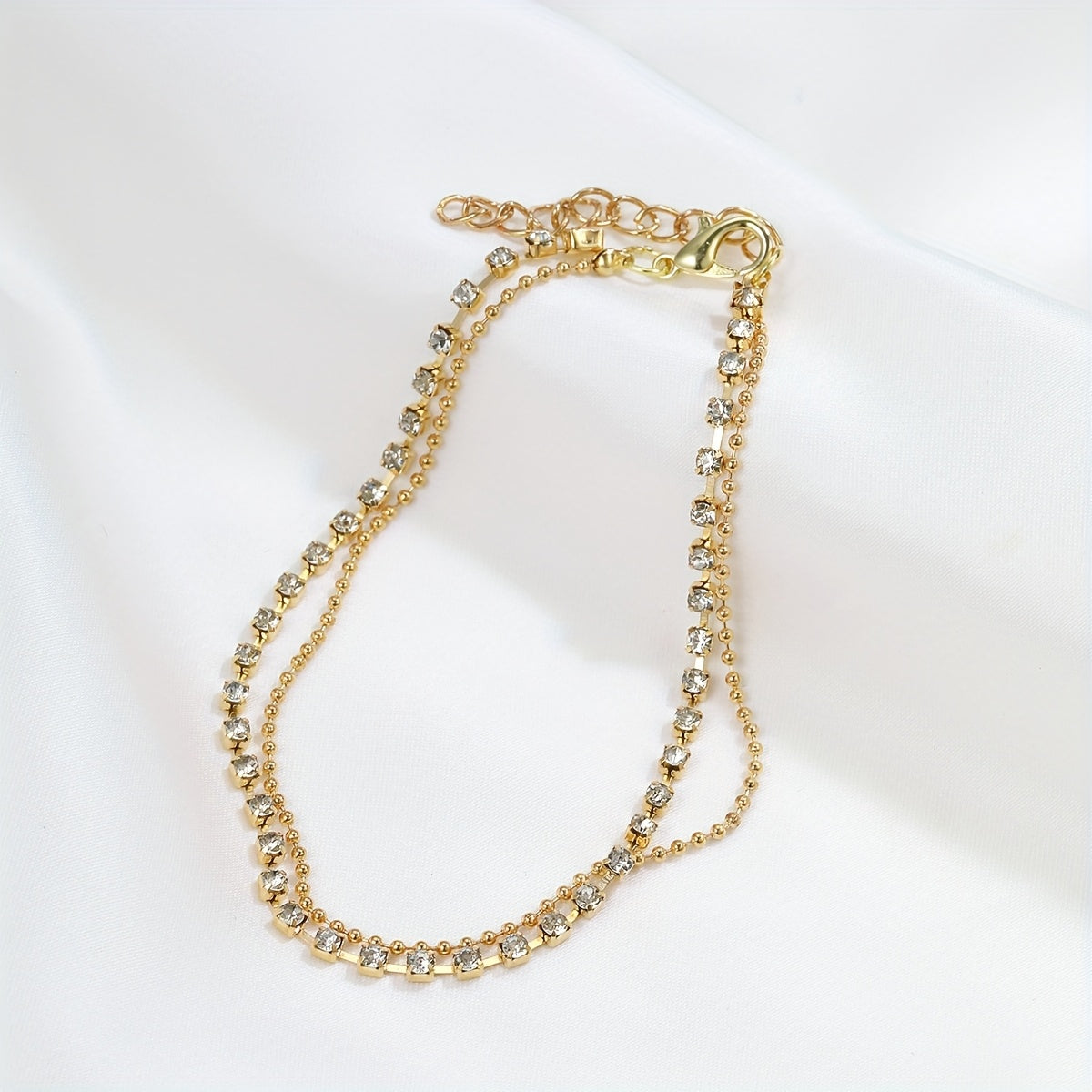 Double Layer Sparkle Anklet