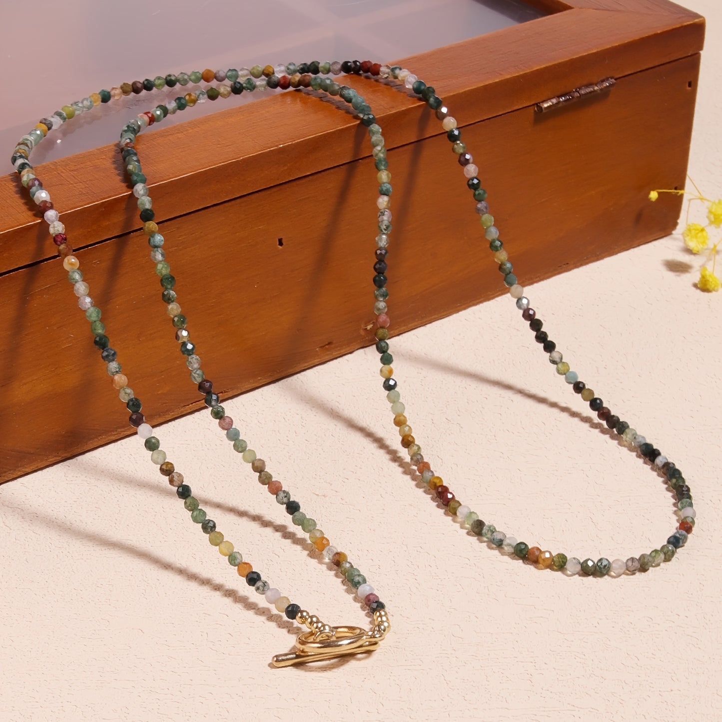 Custom Multicolored Stone Beaded Necklace
