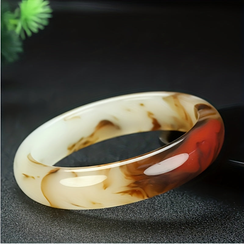 Custom Natural Agate Bangle Bracelet