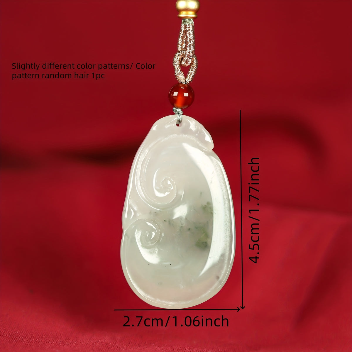 Custom Natural Jade Ruyi Pendant Necklace
