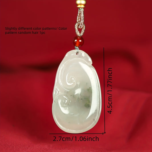 Custom Natural Jade Ruyi Pendant Necklace