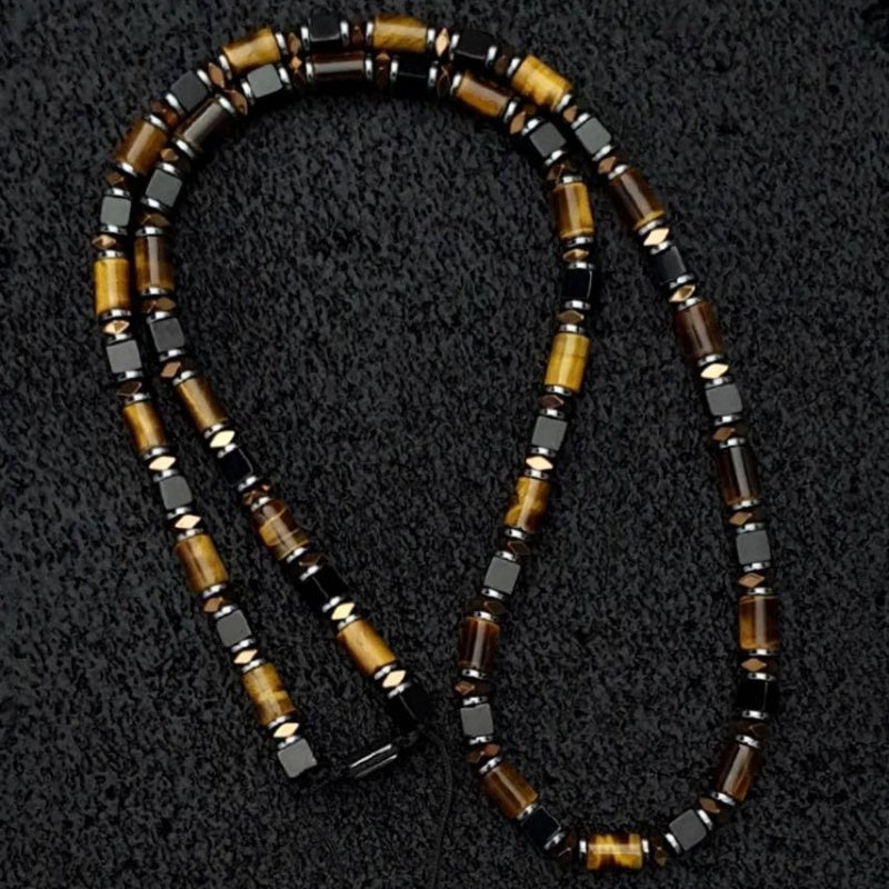 Custom Tiger's Eye & Black Onyx Multi-Wear Necklace/Bracelet