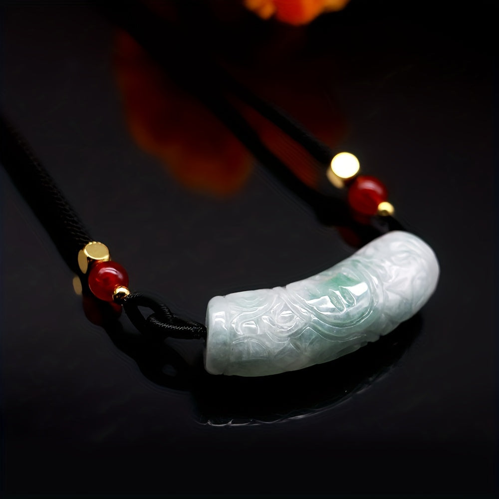 Custom Natural Jade Carved Pendant Necklace/Bracelet