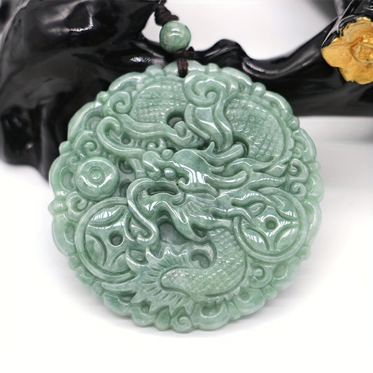 Custom Jade Dragon Pendant Necklace