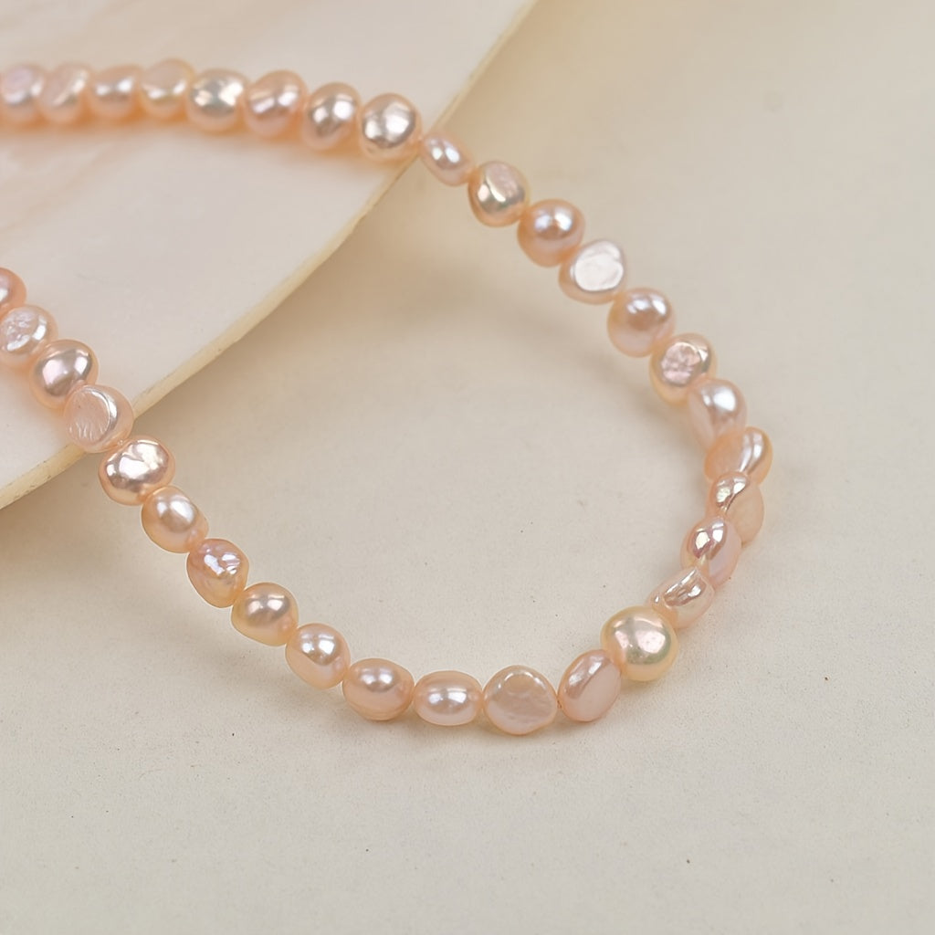Custom Pink Baroque Pearl Necklace