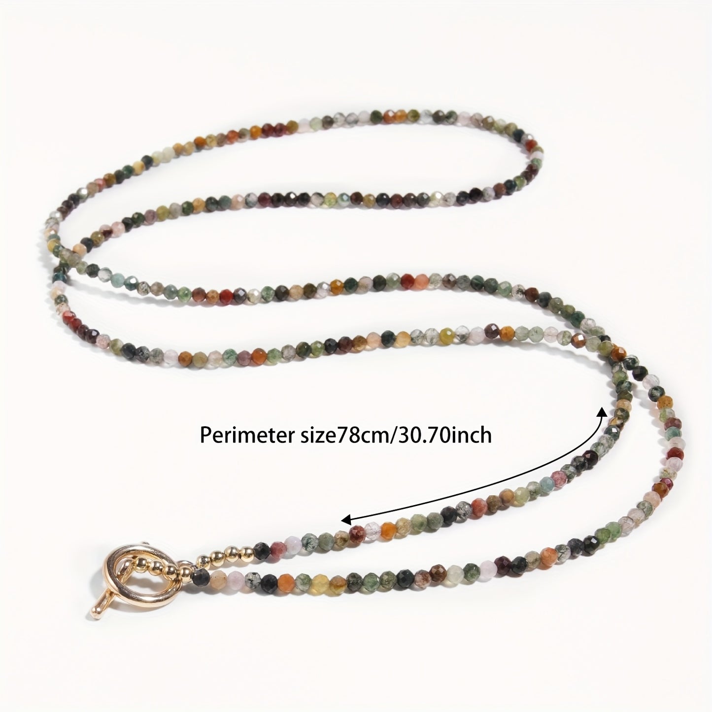 Custom Multicolored Stone Beaded Necklace