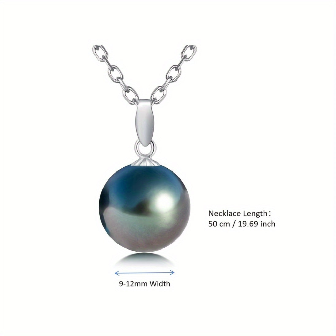Custom Tahitian Black Pearl Pendant Necklace