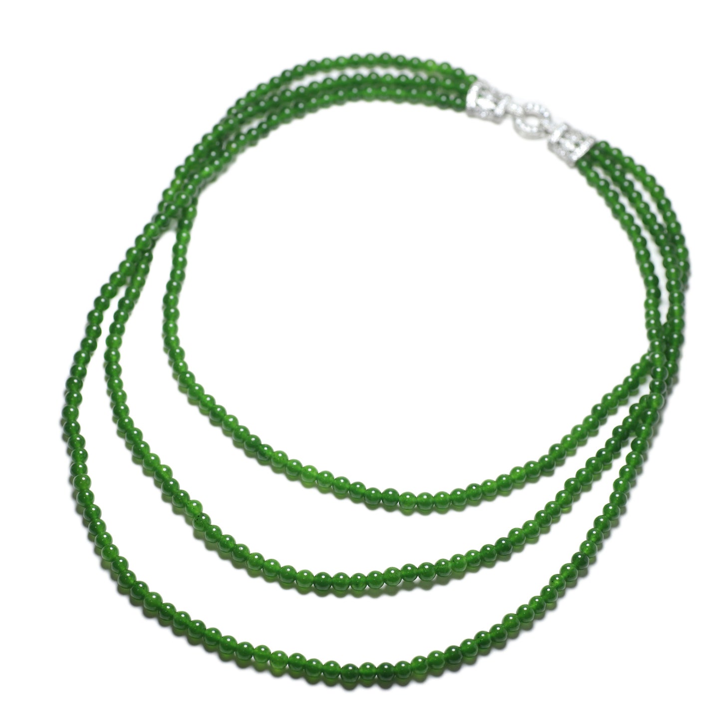 Custom Multi-Strand Green Beaded Necklace