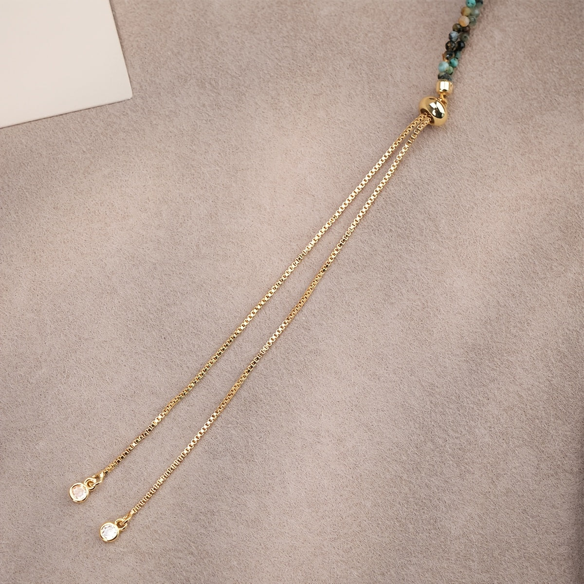 Custom Freshwater Pearl & African Turquoise Adjustable Necklace