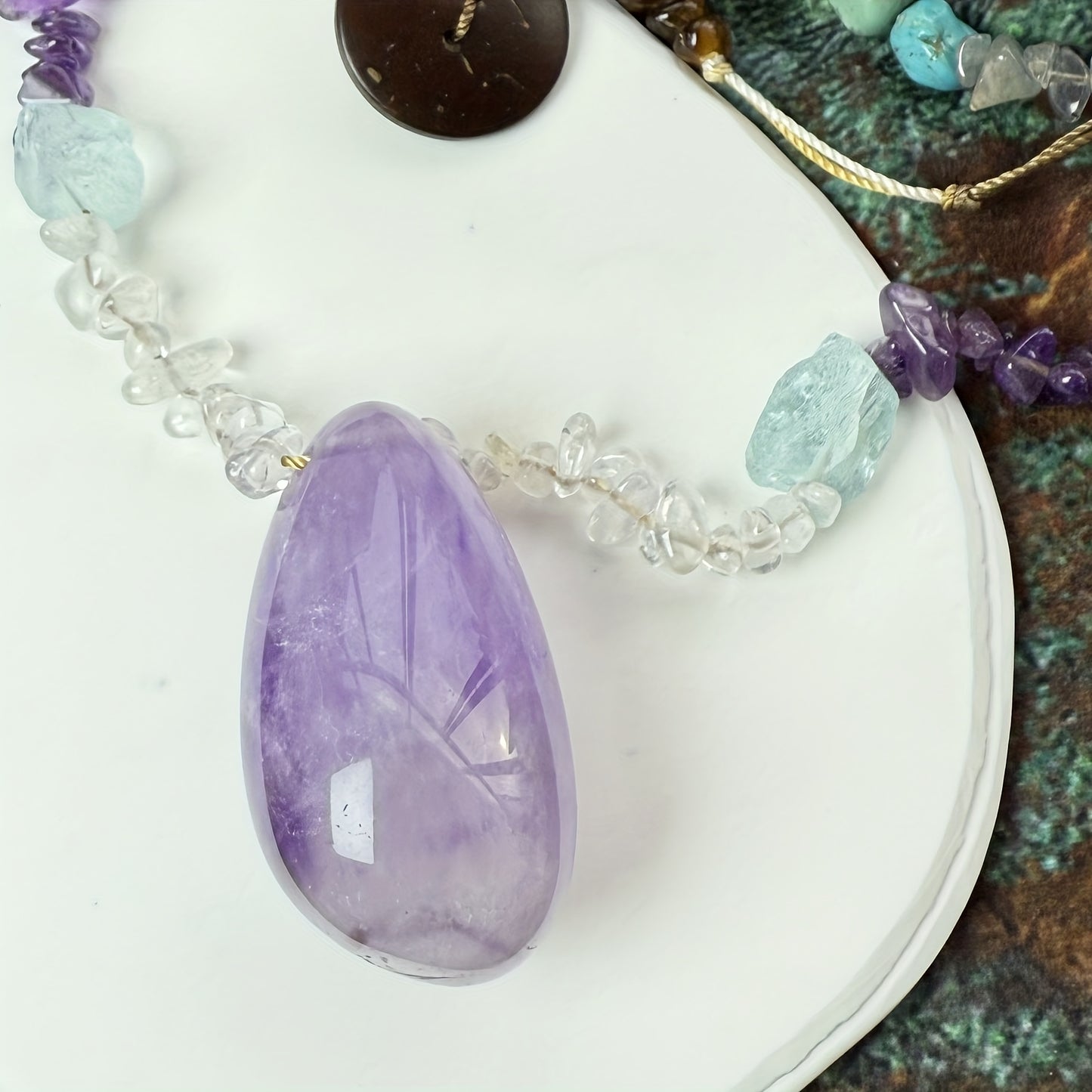 Custom Multi-Stone Amethyst Pendant Necklace