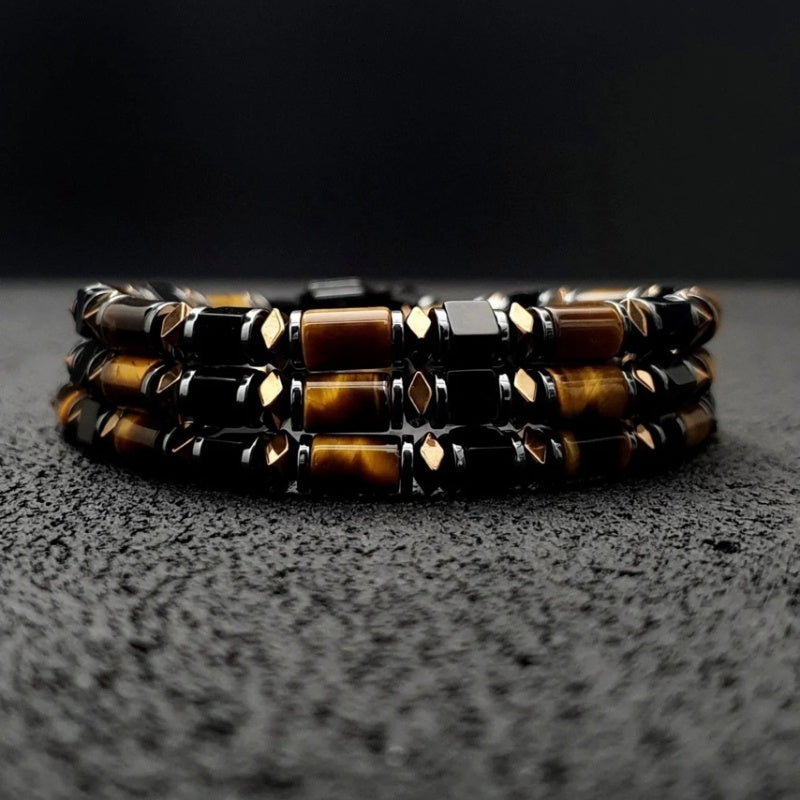 Custom Tiger's Eye & Black Onyx Multi-Wear Necklace/Bracelet
