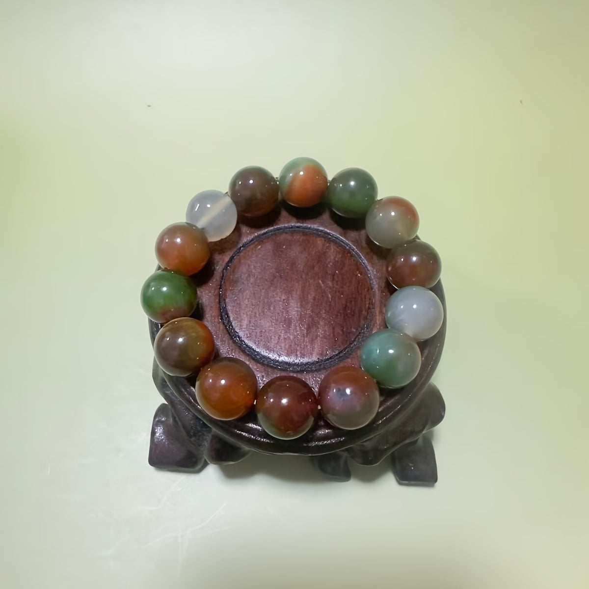 Custom Natural Agate Multicolor Beaded Bracelet