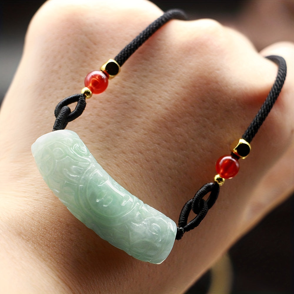 Custom Natural Jade Carved Pendant Necklace/Bracelet