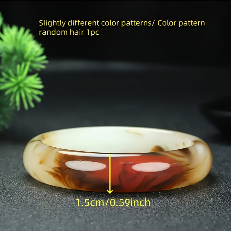 Custom Natural Agate Bangle Bracelet