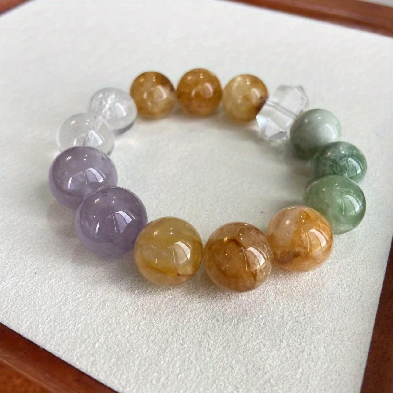 Custom Multi-Stone Crystal Beaded Bracelet