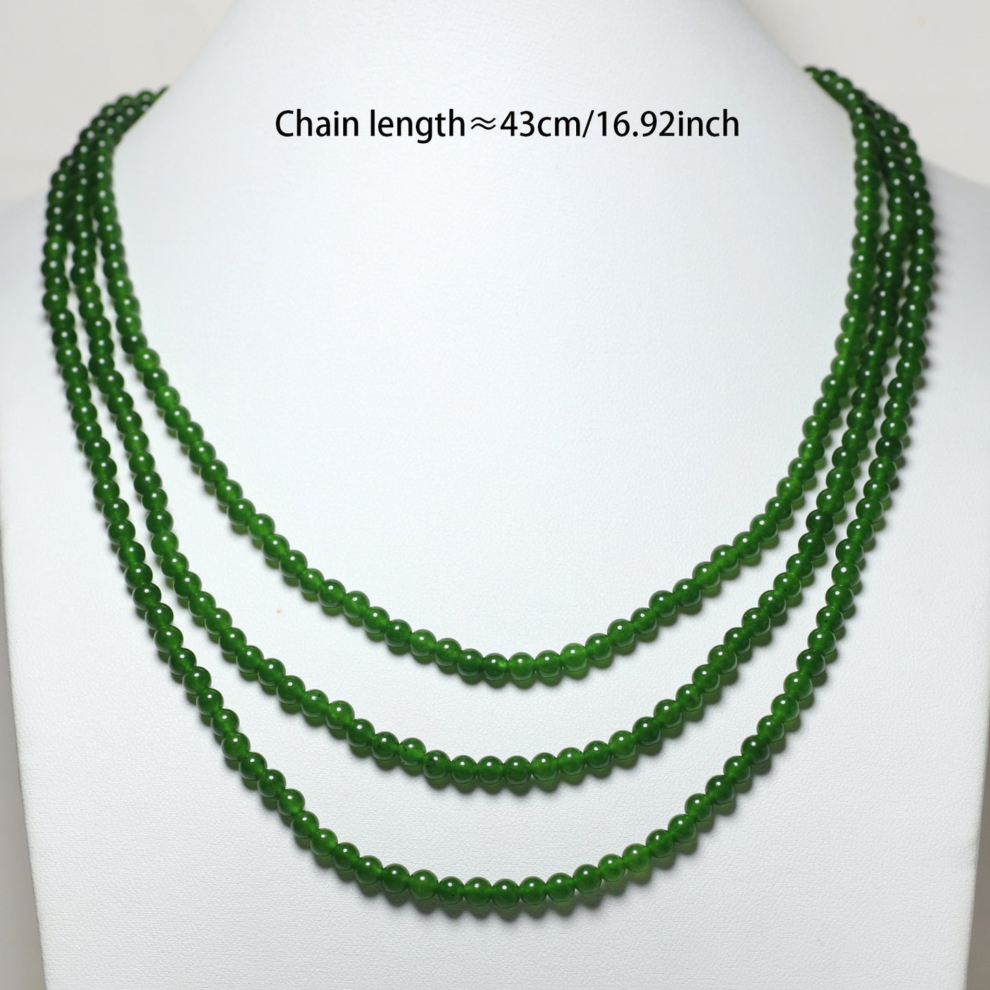 Custom Multi-Strand Green Beaded Necklace