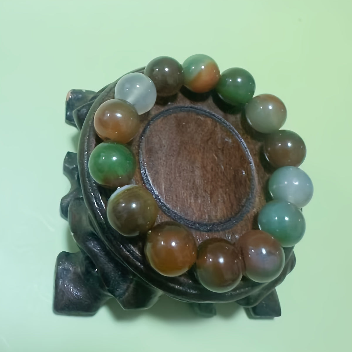 Custom Natural Agate Multicolor Beaded Bracelet