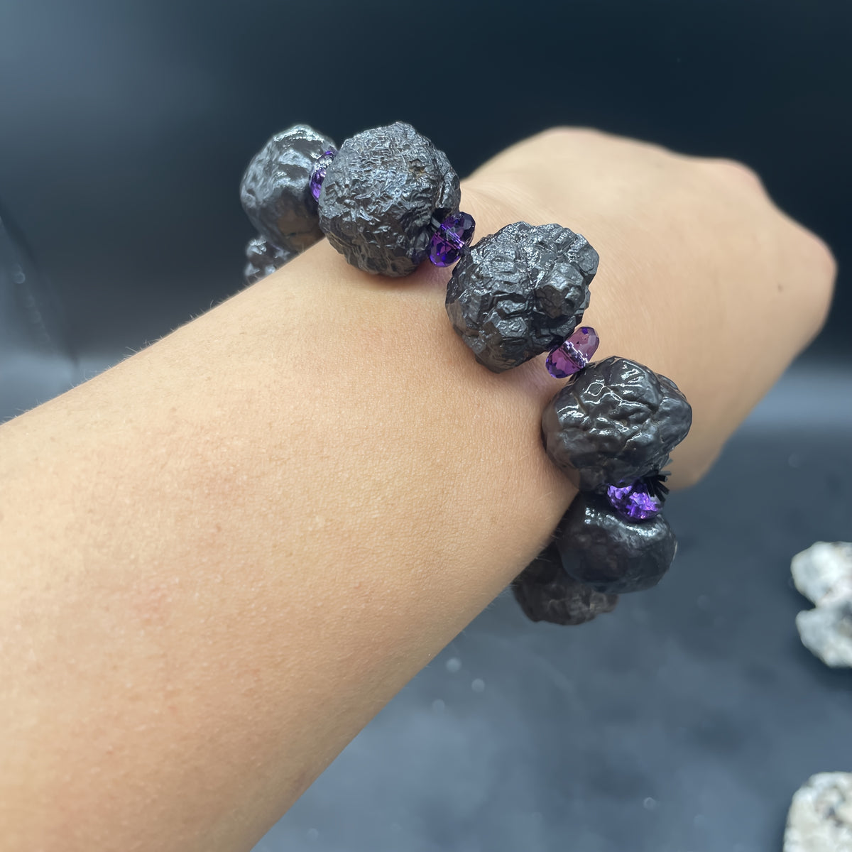 Custom Prophecy Stone and Amethyst Beaded Bracelet