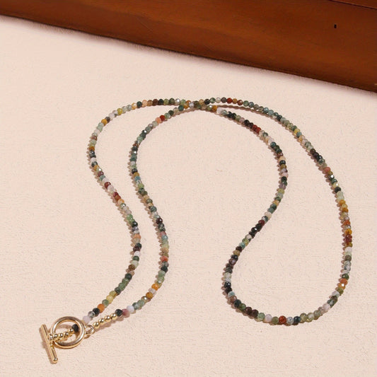 Custom Multicolored Stone Beaded Necklace