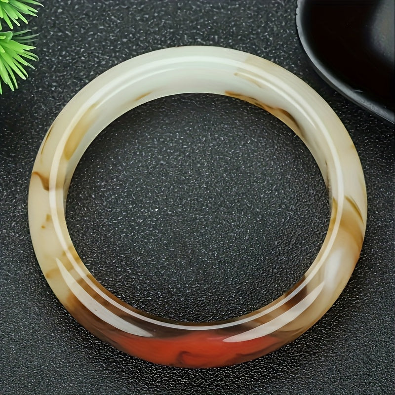 Custom Natural Agate Bangle Bracelet
