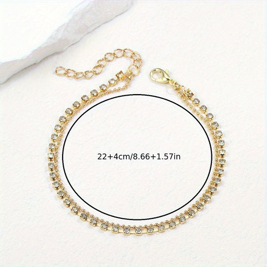 Double Layer Sparkle Anklet