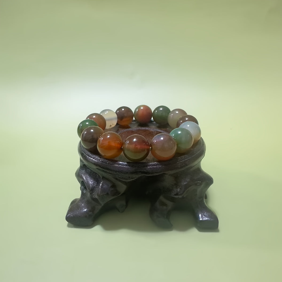 Custom Natural Agate Multicolor Beaded Bracelet