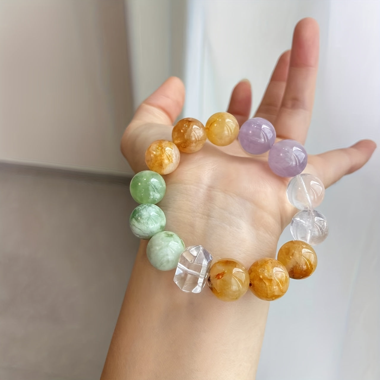 Custom Multi-Stone Crystal Beaded Bracelet