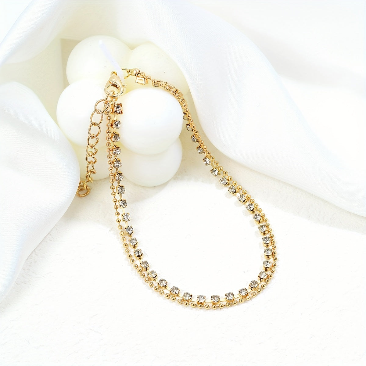 Double Layer Sparkle Anklet