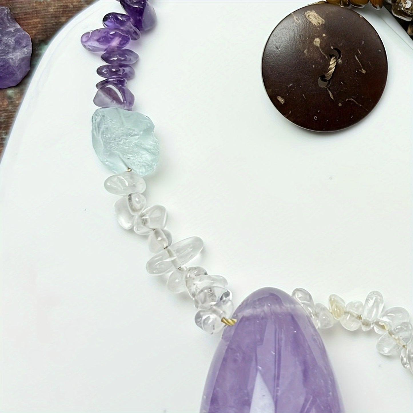 Custom Multi-Stone Amethyst Pendant Necklace