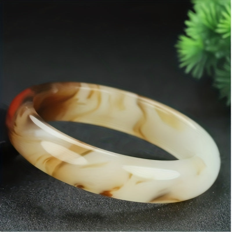 Custom Natural Agate Bangle Bracelet