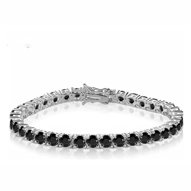 Custom Black Moissanite Tennis Bracelet