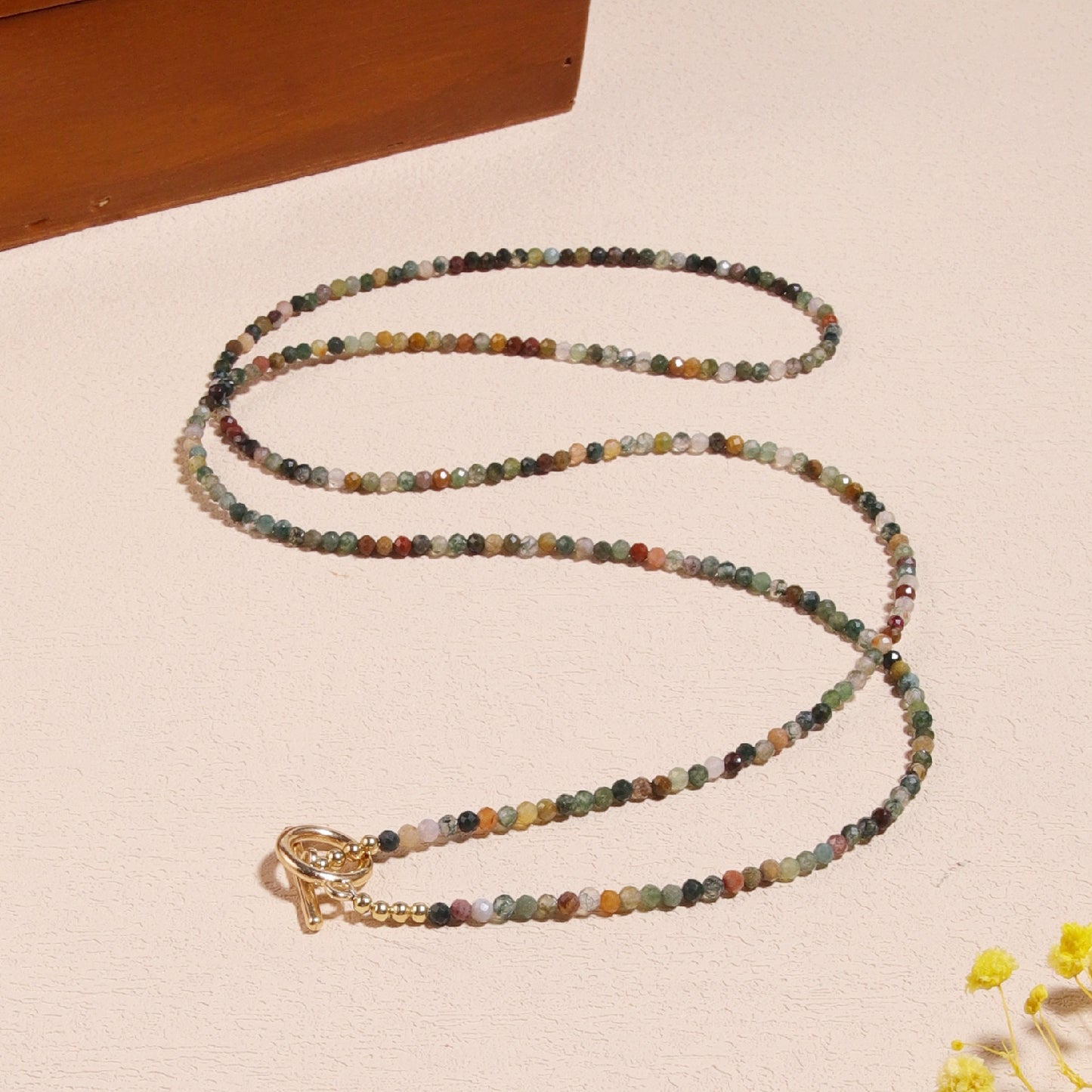 Custom Multicolored Stone Beaded Necklace