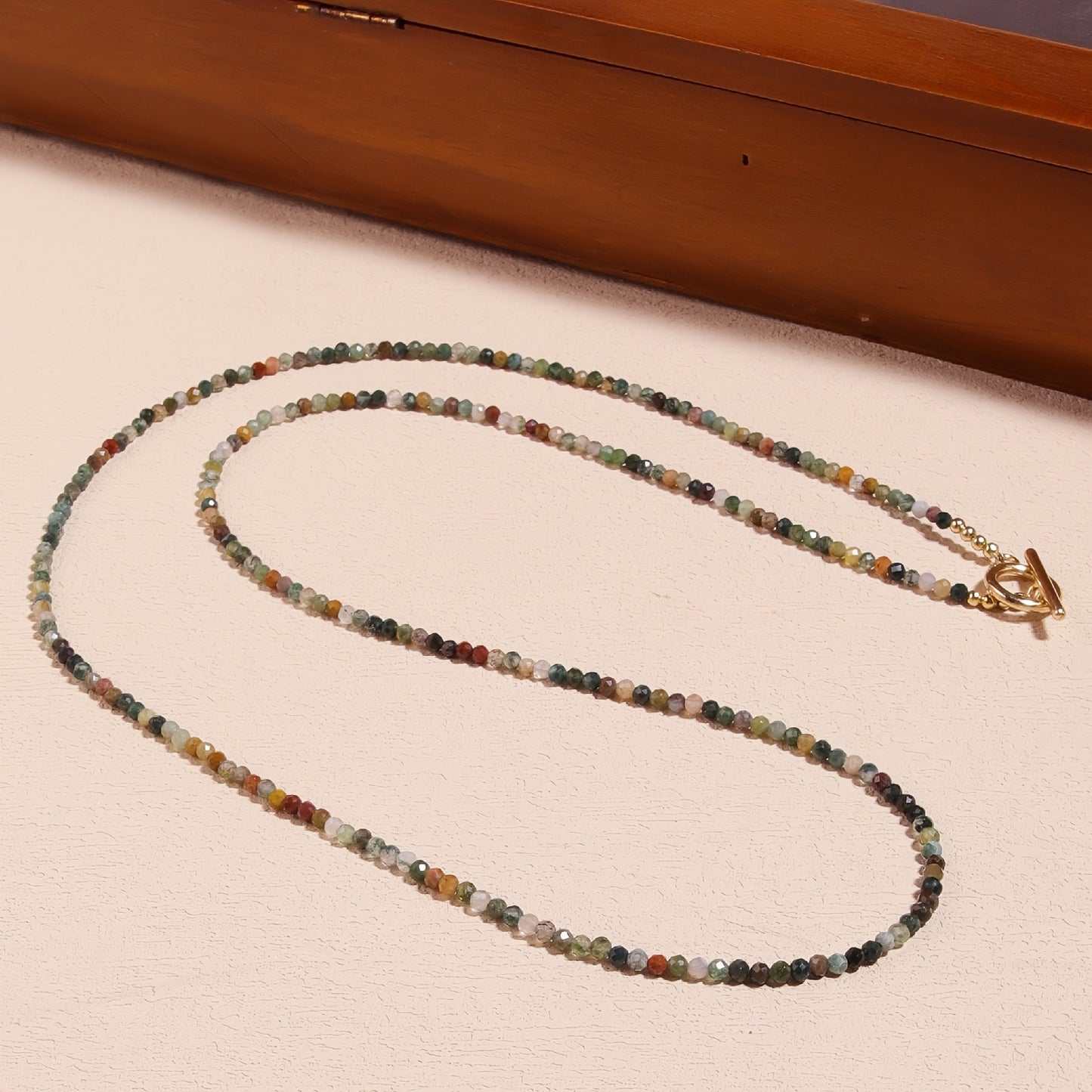 Custom Multicolored Stone Beaded Necklace