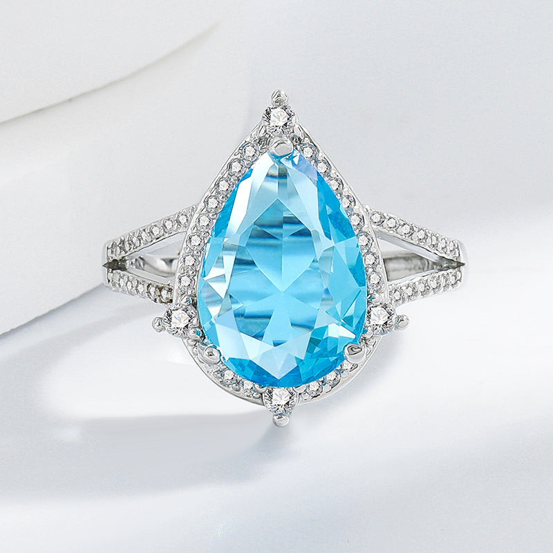 Custom Blue Topaz Jewelry Set