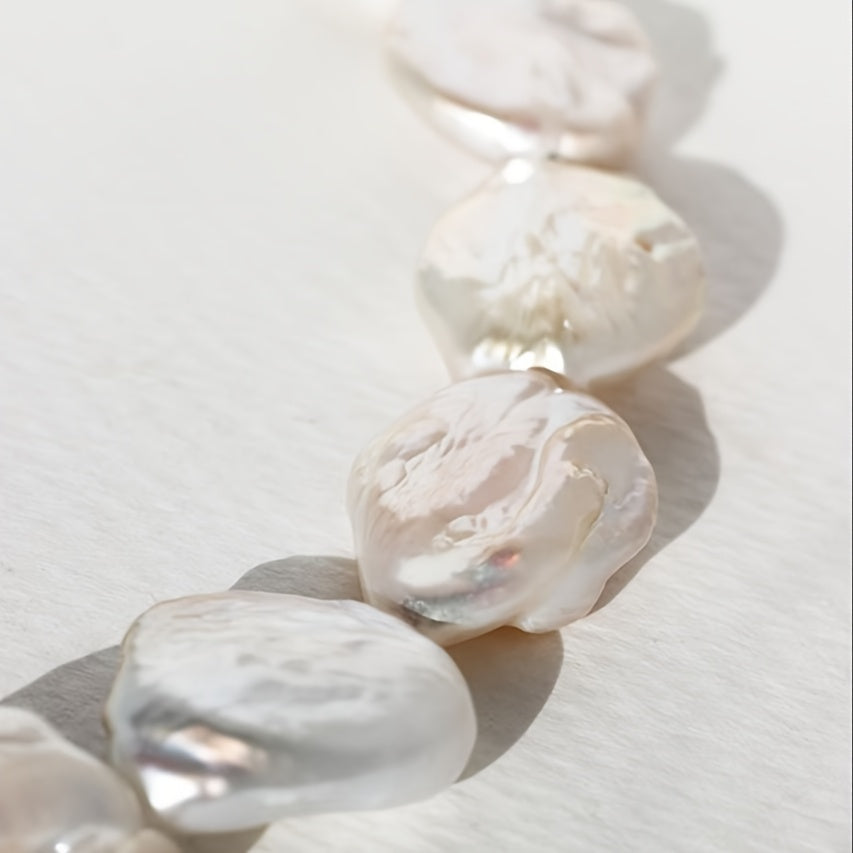 Custom Aquamarine & Baroque Pearl Necklace