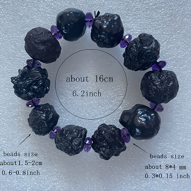 Custom Prophecy Stone and Amethyst Beaded Bracelet