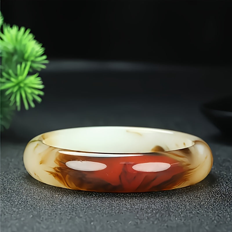 Custom Natural Agate Bangle Bracelet