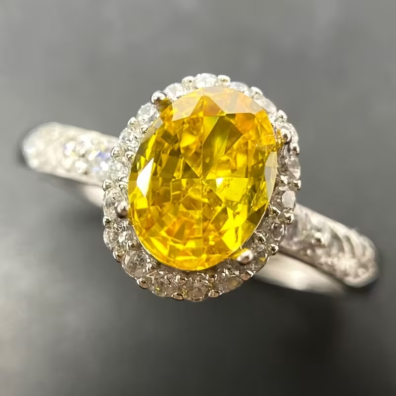 3.3g Exquisite Luxury 925 Sterling Silvery Classic Cubic Synthetic Zirconia Ring for Men and Women